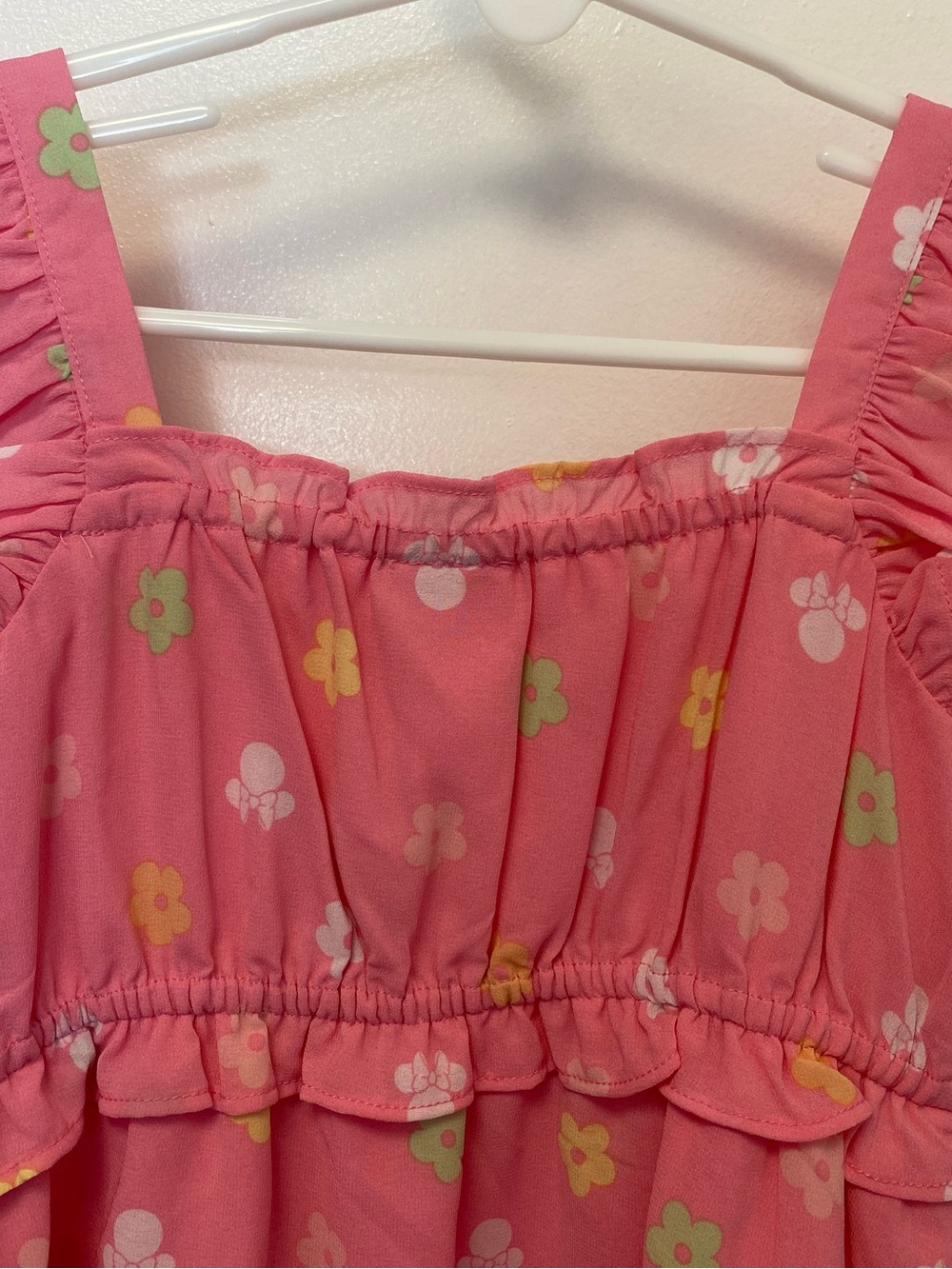 Janie and Jack x Disney Minnie Mouse Daytrip Chiffon Sundress, Bright Pink, 6 - Picture 9 of 13